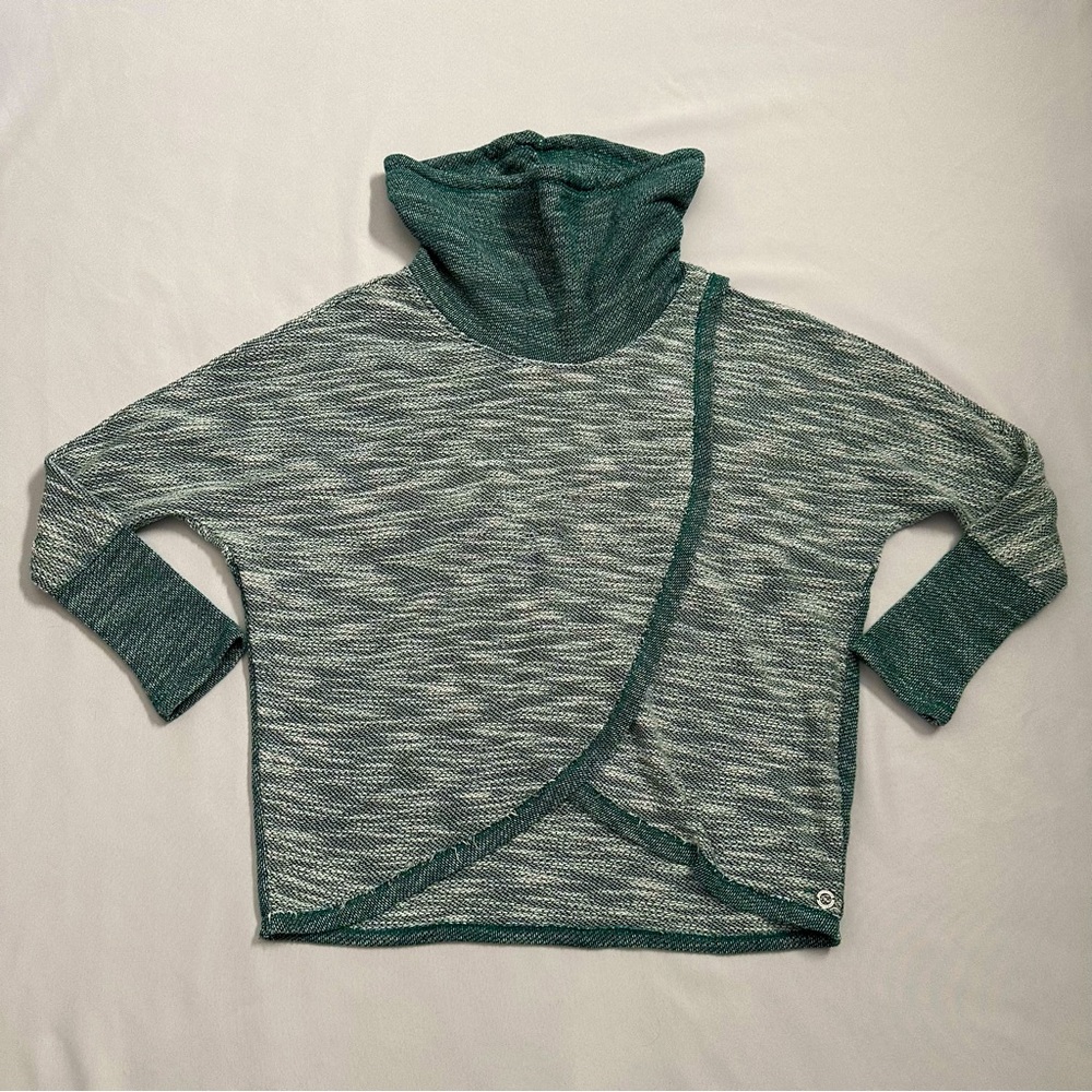 Forest Green/White Calvin Klein Performance Cowl Neck Sweater Size Small